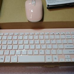 Wireless Keyboard And Mouse  Pink