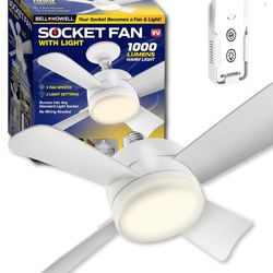 Socket LED fan light