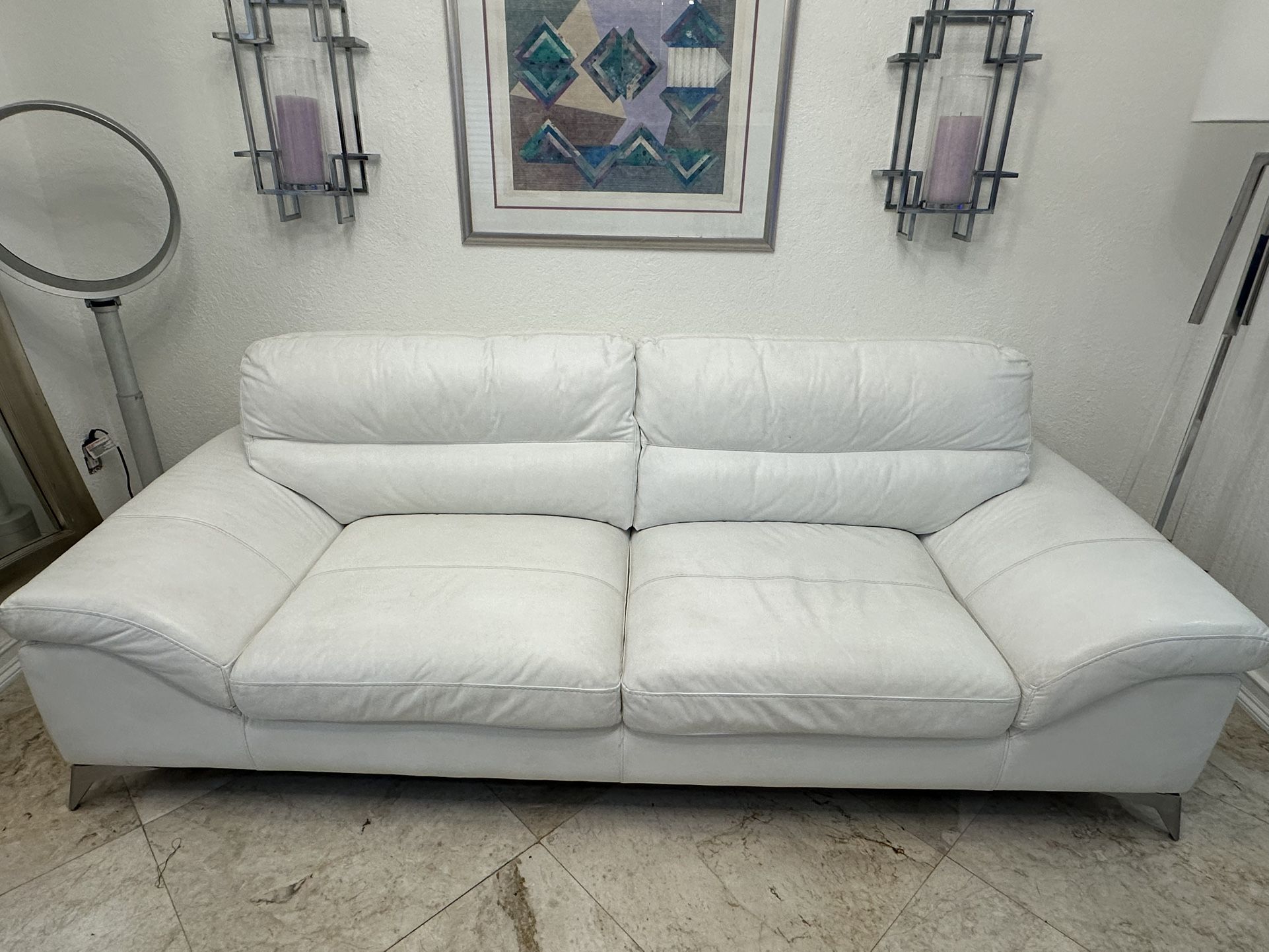 White Leather Couch