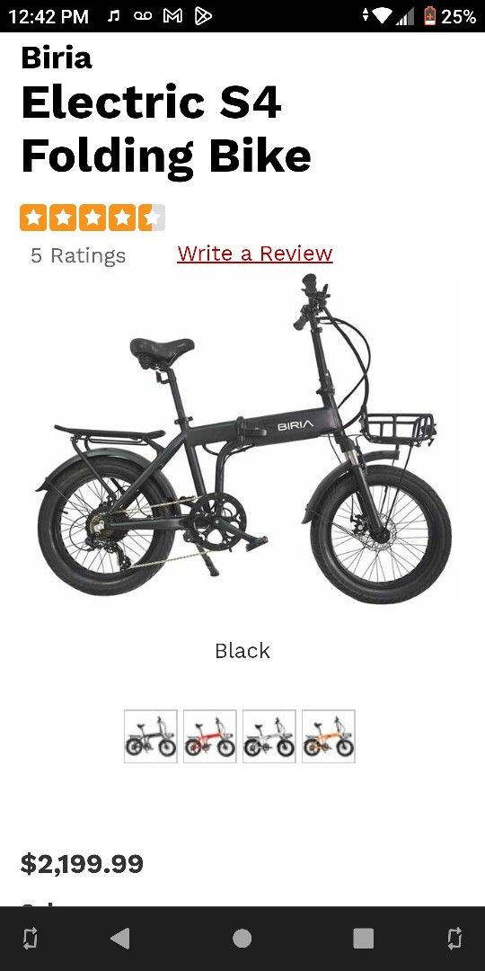 Biria Electric S4 Folding Bike

