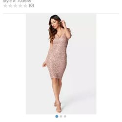 Bebe Women'S V-Neck Lace Mini Dress