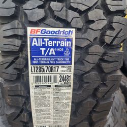4 NEW TIRES BFGOODRICH LT 285/70/17