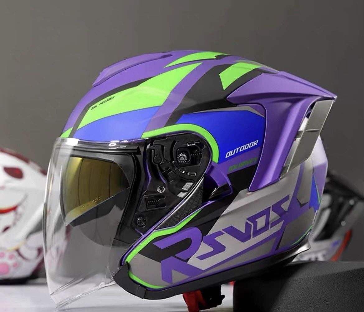 Purple Motorcycle Helmet