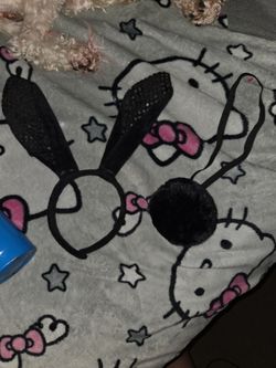 Bunny ears and tail costume
