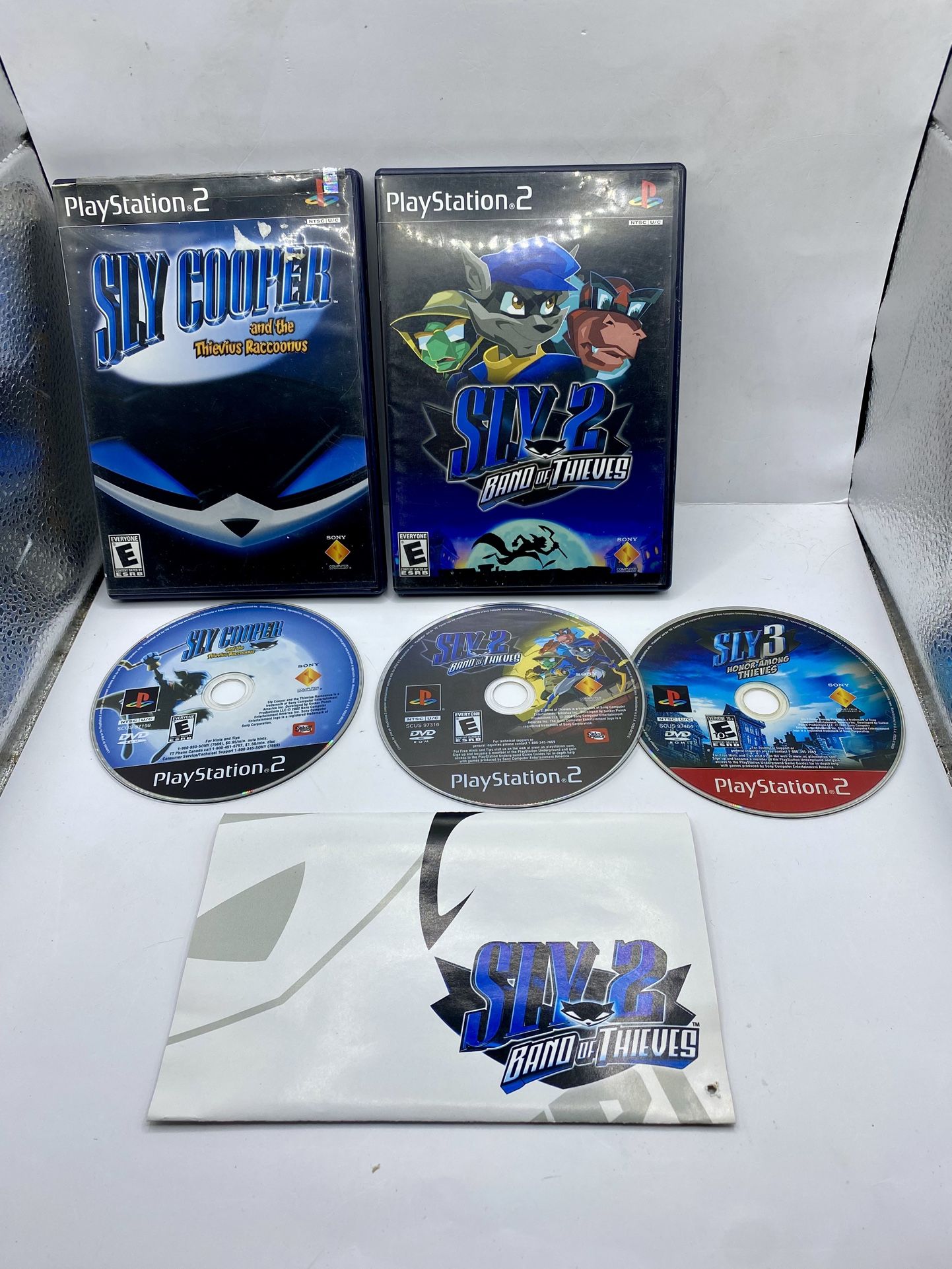 Sony PlayStation 2 PS2 Sly Cooper Trilogy 1, 2 & 3 Lot Bundle Set Tested Retro