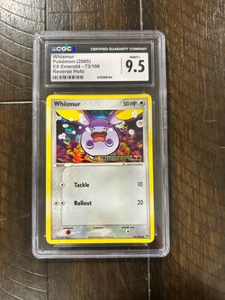 Whismur Reverse Holo EX Emerald ENG 2005 73/106 CGC 9.5 Graded