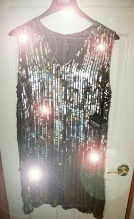 Naeem Khan SZ 20 Never worn Sequenced sleeveless dress