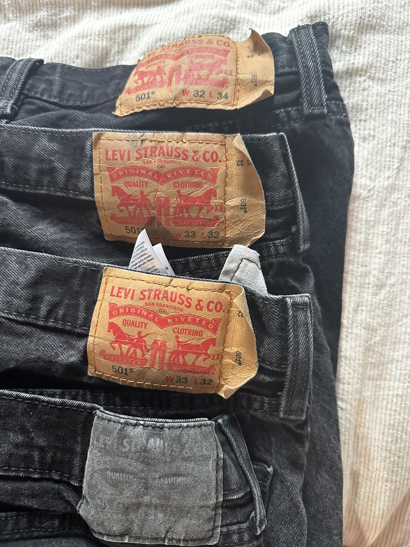 Levi's Black Jeans 501 505