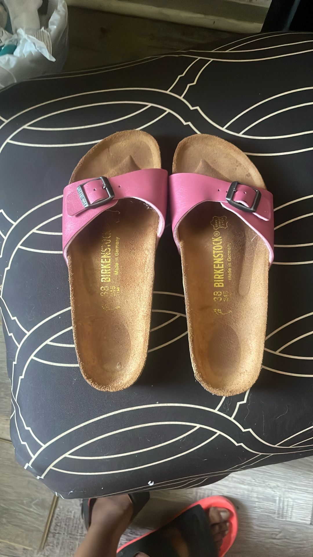 Pink Leather Birkenstock Sandals size 38 Pre-loved