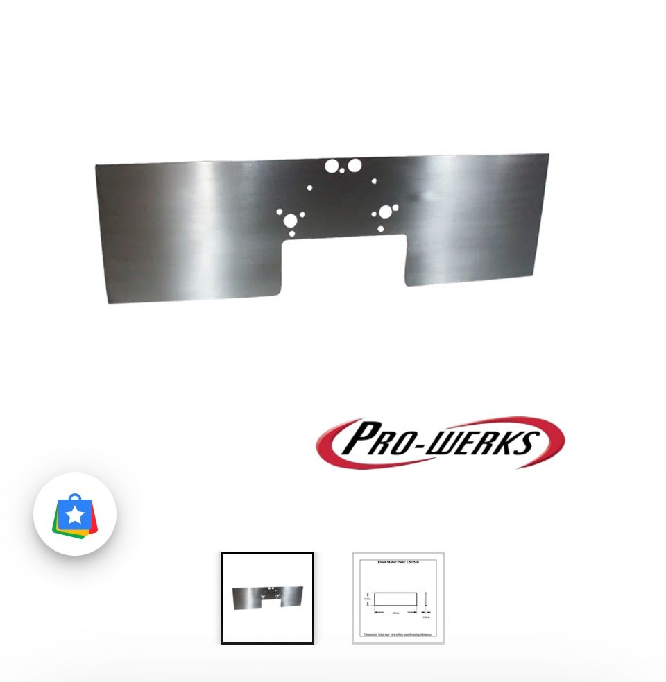 Pro-werks Aluminum Front Motor Plate SBF 