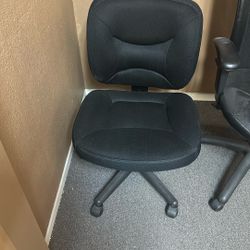 Two Black Office Chairs