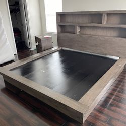 Solid Wood Platform Bed -King