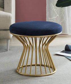 Luxurious Velvet Covered Ottoman Footrest