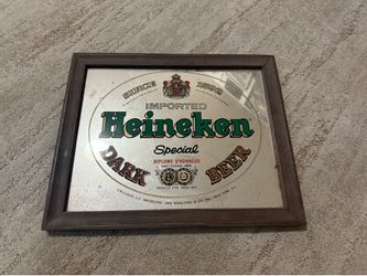 Heineken dark beer mirror display