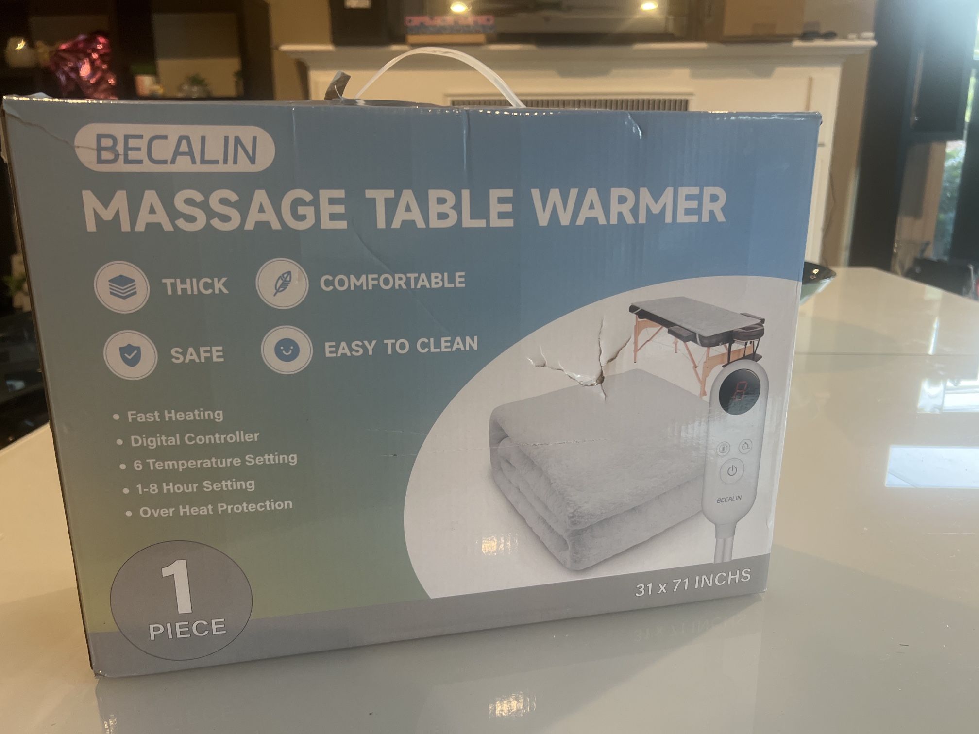 Massage Table Warmer Heating Pad Massage Bed Warmer Pad with 9 Hours Timer, 9 Heat Settings, Overheat Protection for Massage Bed & Spa, Thickened & So
