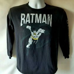 Batman boys black long sleeve t-shirt size L