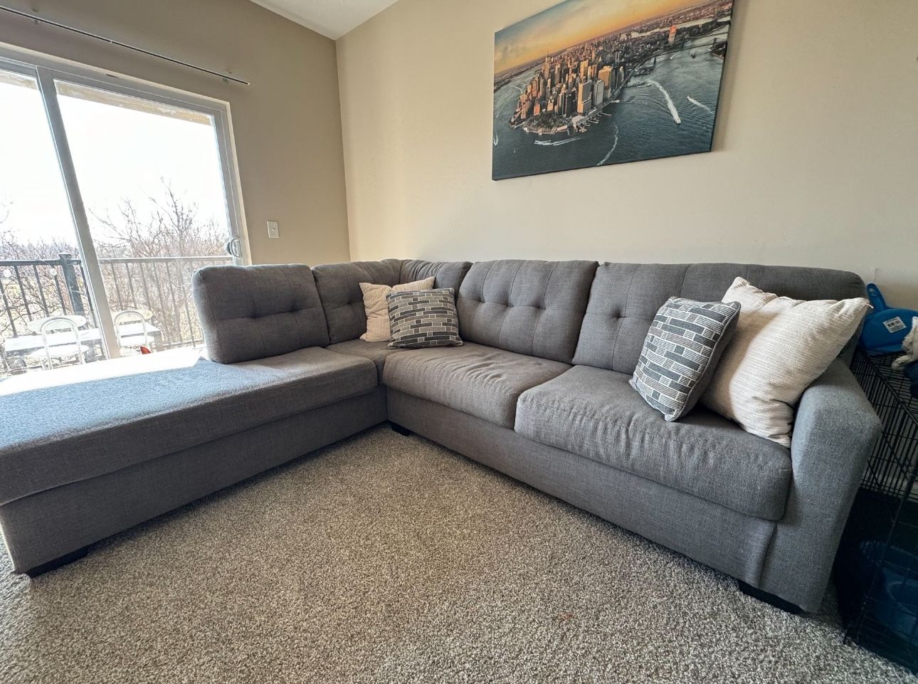 Ashley Furniture L section Couch: PRICE NEGOTIABLE