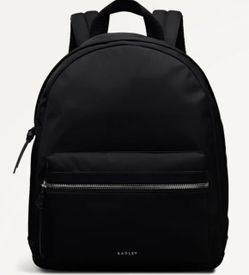 RADLEY LONDON Halley Row Medium Ziptop Backpack Black Adjustable Straps NWT