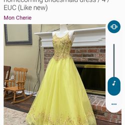 Prom/formal Ball Gown Yelloe