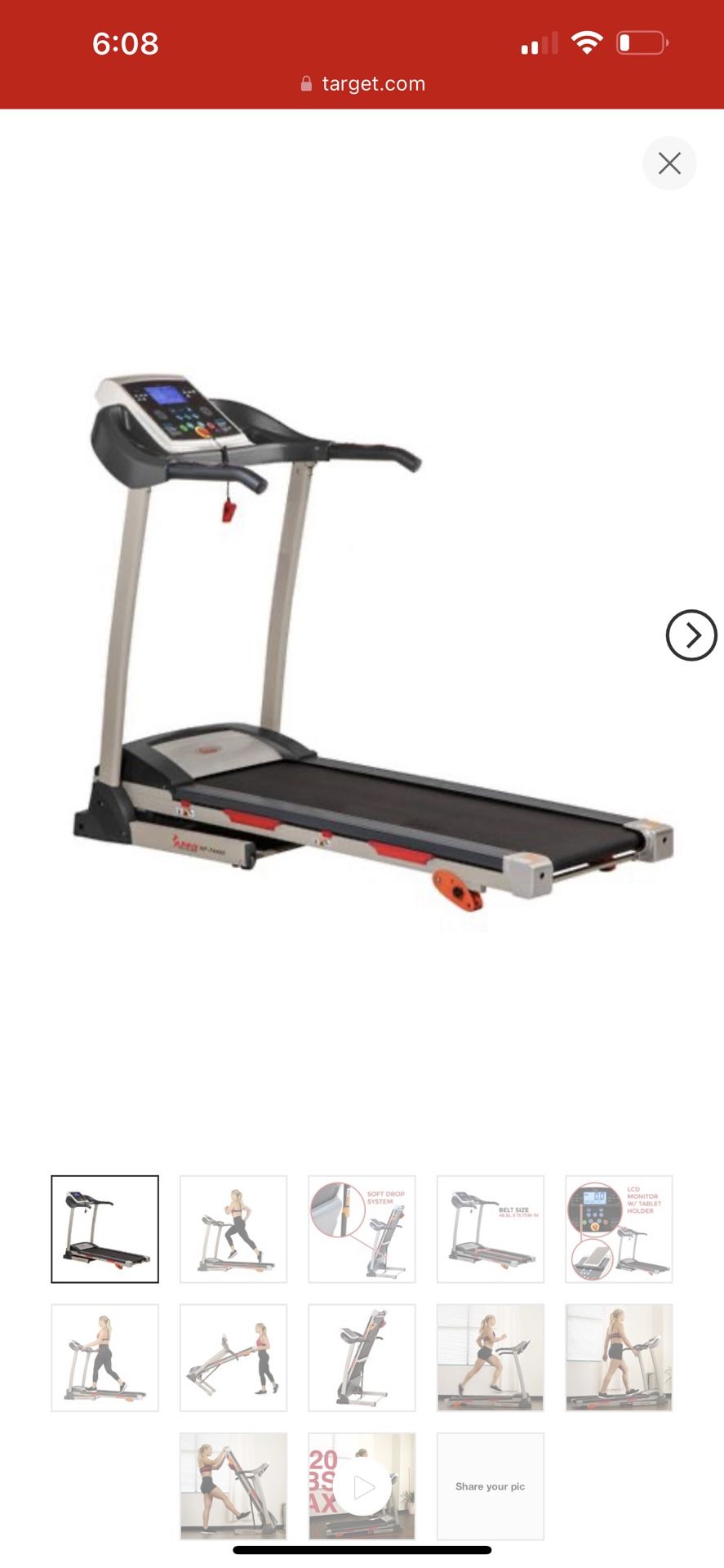 Sunny Health and Fitness (SF-T4400) Motorized Treadmill