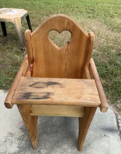 Last Chance Vintage Wood, Doll, Highchair Or Plant stand plant not included