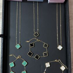 Clover Earring, Necklace, Bracelet Sets