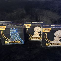 Mega Evolution Elite Trainer Box  Gardevoir x2 $85 ea. Lucario x2 $95 ea.