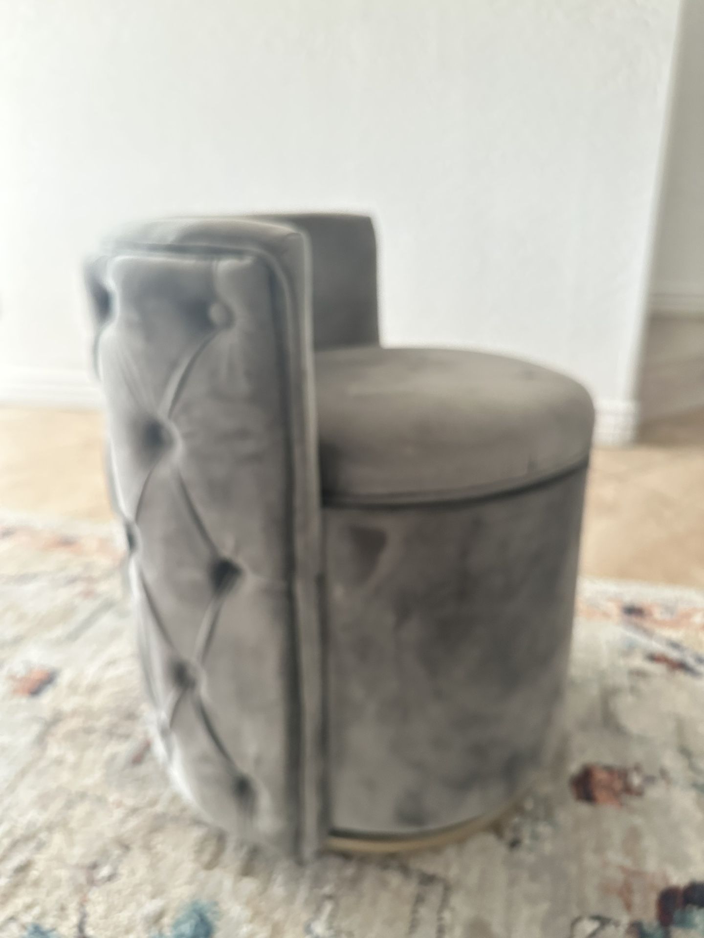 TUFTED LIVING ROOM VELVET SEAT AND OTTOMAN SET