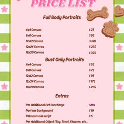 Custom Hand Painted Pet Portraits