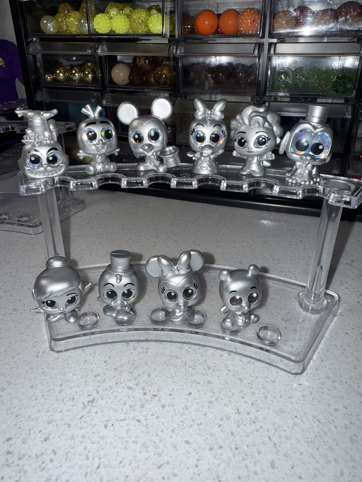 Disney Doorables 100 Anniversary Lot Bundle Silver Edition lot of 10