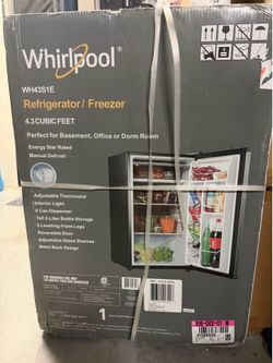 Whirlpool 4.3 cu ft Mini Refrigerator Stainless Steel