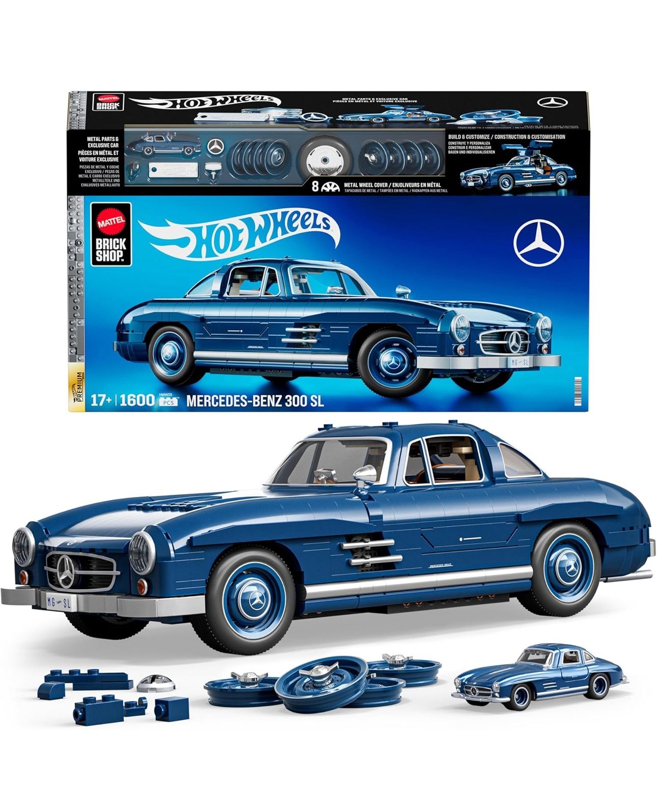 (New 2 Days Left For Sale) Mercedes-Benz 300 SL Realistic Details and Metal Parts, Collectors