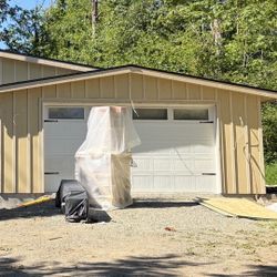 White Automatic Garage Door