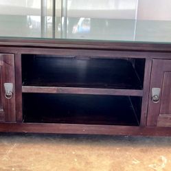Mahogany Wood TV Stand 