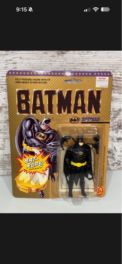 Vintage 1989 ToyBiz DC Comics Batman Action Figure With Bat-Rope NIP Sealed