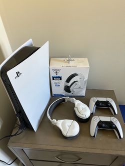 PS5 w/ 2 Controllers and Turtle Beach Headset