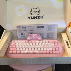 Pink Cute Wireless keyboard 