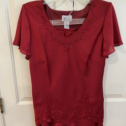 K Studio Red Holiday Two Pice Outfit Size 12