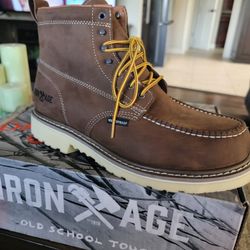 Iron Age Waterproof Steel Toe Work Boots 