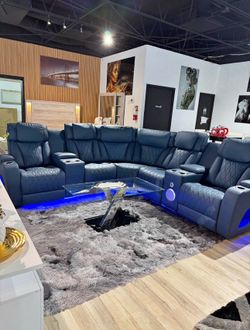 New recliner sectional with led lights| shop now pay later