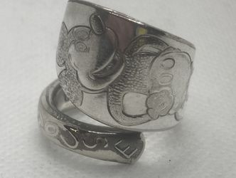 Mickey Mouse Hand Crafted Spoon Ring