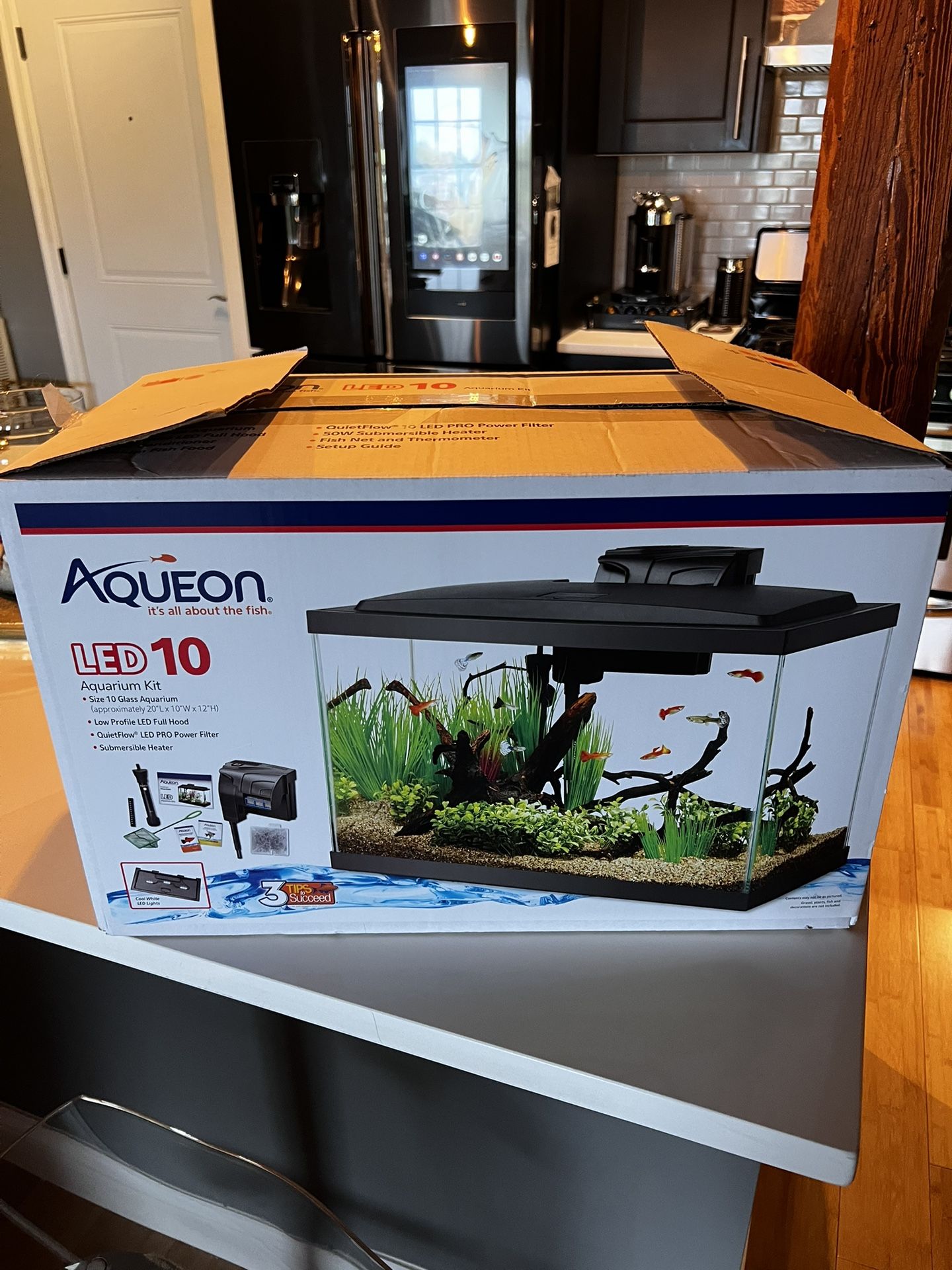 10 Gallon Fish Tank And Turtle Dock