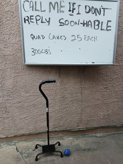 Black Quad Cane Walking Stick