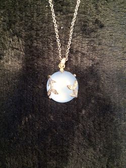 Blue Mirror Stone Necklace