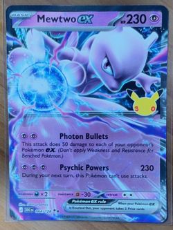 Mewtwo ex Pokémon Card 064/128 Holo