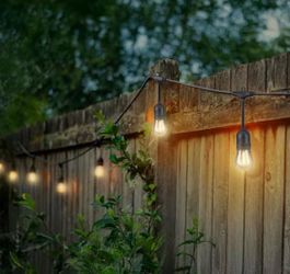 Hampton Bay 24-Light 48 ft. Indoor/Outdoor Plug-In Filament LED S14 Edison Bulb String-Light