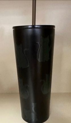 Starbucks black cat tumbler glow in the dark venti