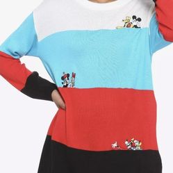 Disney The Sensational Six Embroidered Color-Block Sweater