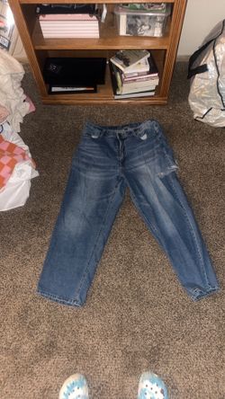 Cropped high waisted jeans