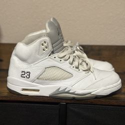 Jordan 5 White Metallic Sz 11
